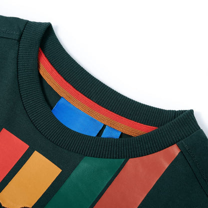 Kinder-Langarmshirt Dunkelgrün 104