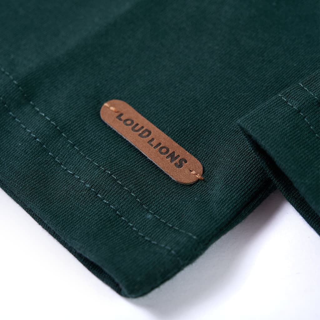Kinder-Langarmshirt Dunkelgrün 104