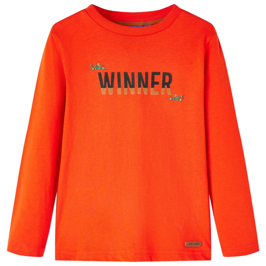 Kinder-Langarmshirt Hellorange 104
