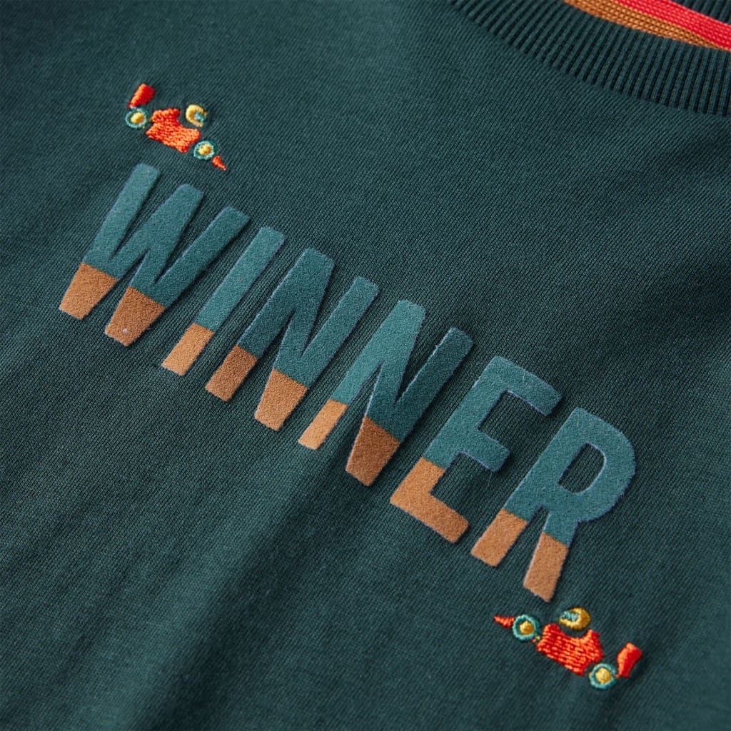 Kinder-Langarmshirt Dunkelgrün 104