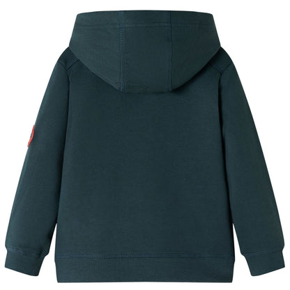 Kinder-Kapuzenpullover Dunkelgrün 116