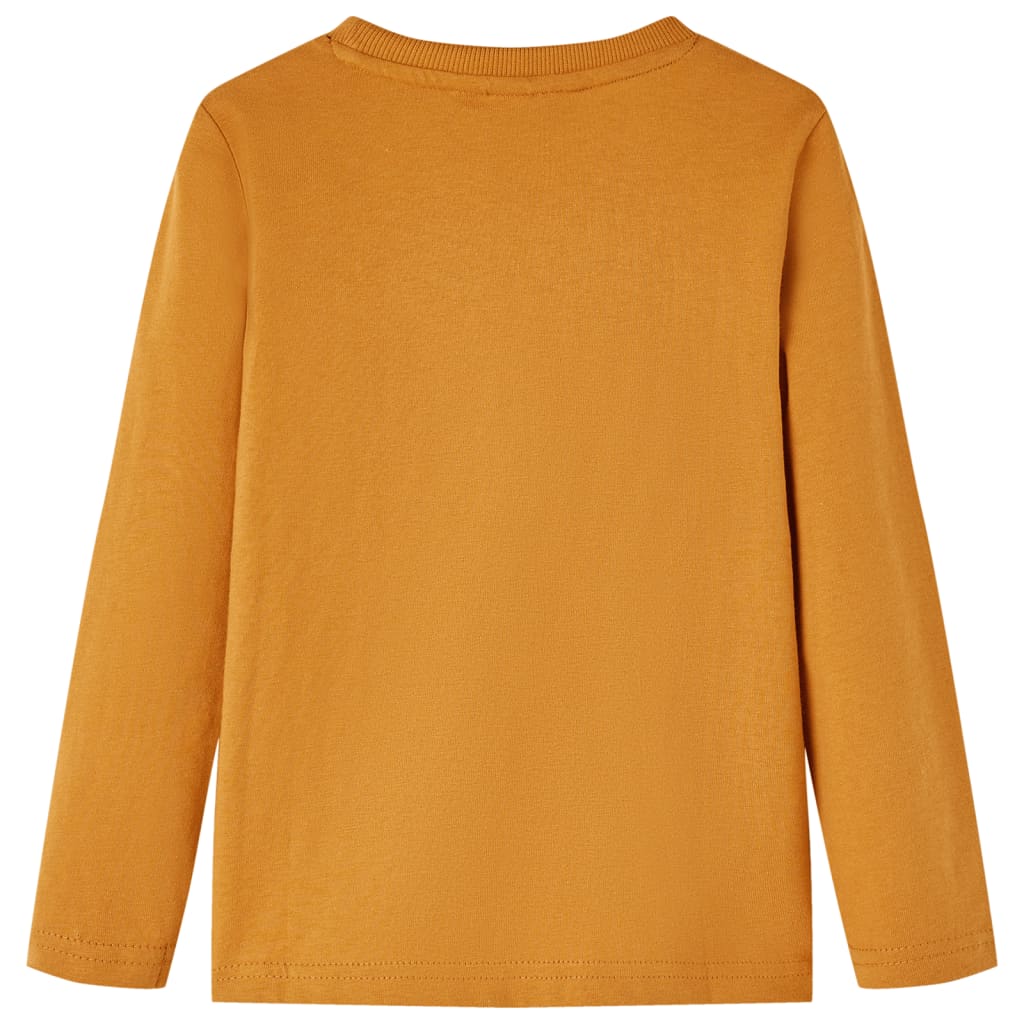 T-shirt manches longues enfant ocre foncé 128