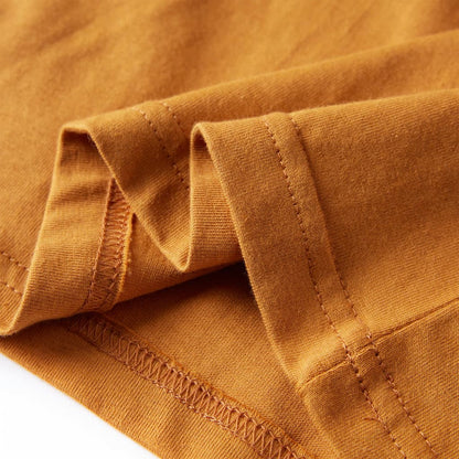 T-shirt manches longues enfant ocre foncé 128