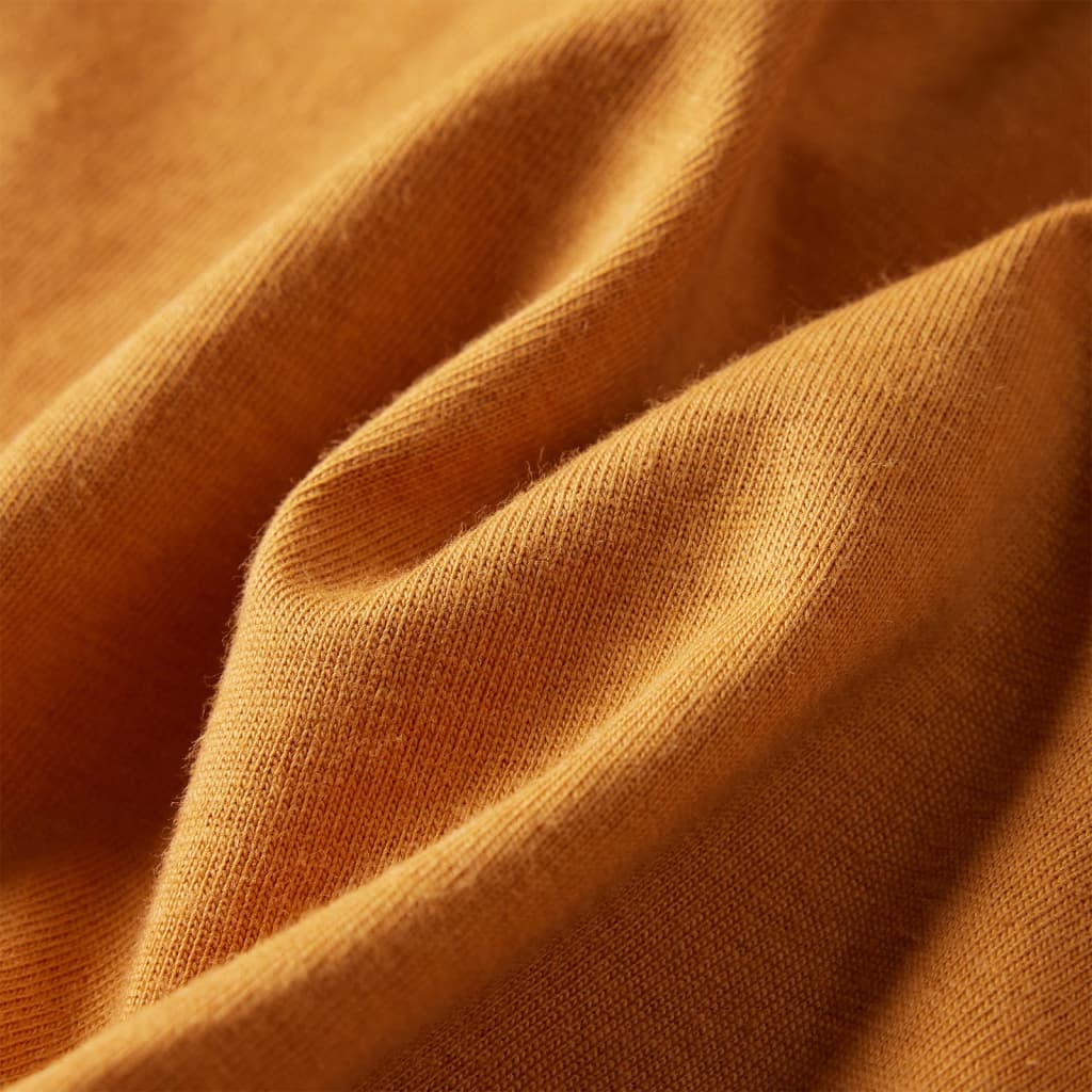 T-shirt manches longues enfant ocre foncé 128