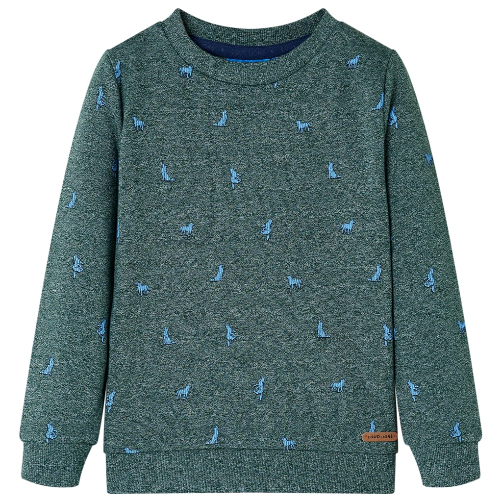 Sweatshirt enfant Vert foncé chiné 140