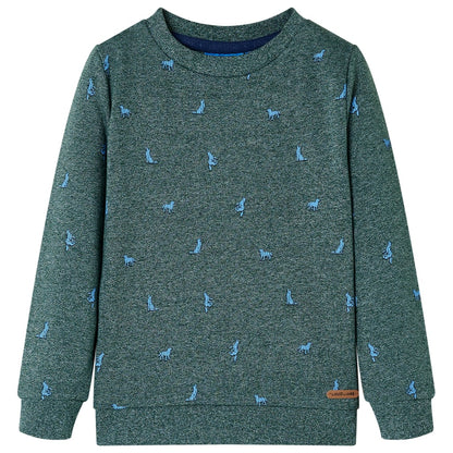 Sweatshirt enfant Vert foncé chiné 140