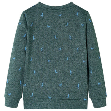 Sweatshirt enfant Vert foncé chiné 140