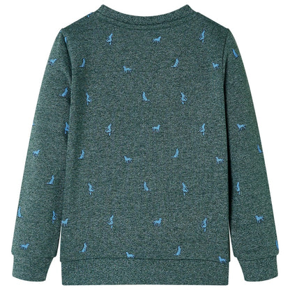 Sweatshirt enfant Vert foncé chiné 140