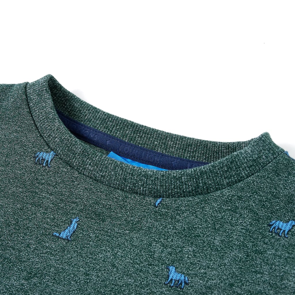 Sweatshirt enfant Vert foncé chiné 140