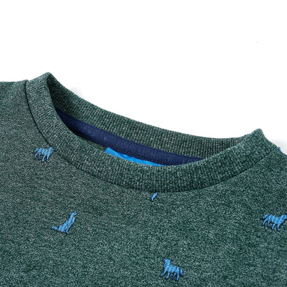 Sweatshirt enfant Vert foncé chiné 140