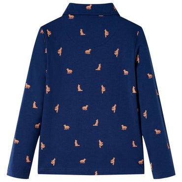 Chemise enfant bleu marine 128