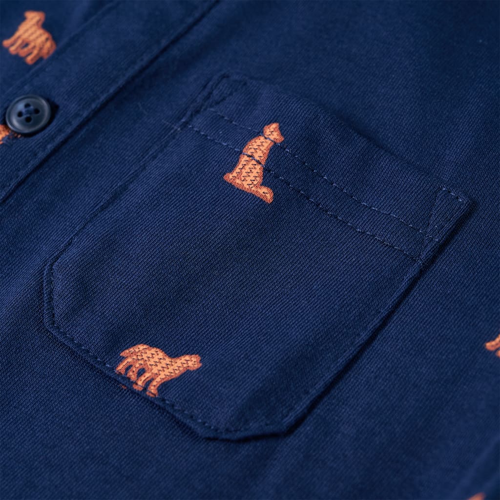 Chemise enfant bleu marine 128