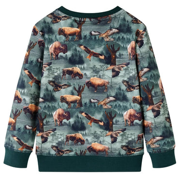 Sweat-shirt enfant vert foncé 104