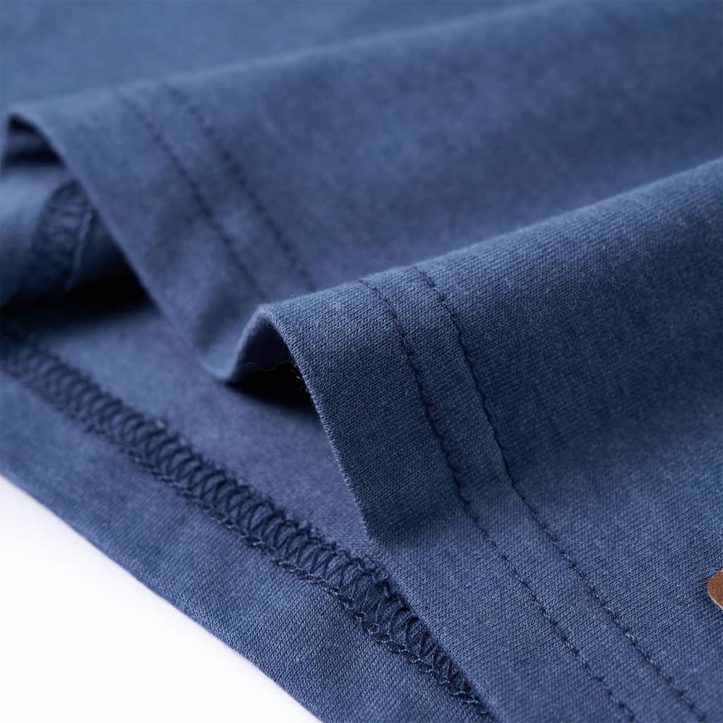 Kinder-Langarmshirt Blau Melange 116