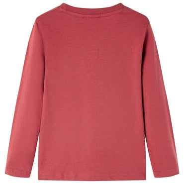 Kinder-Langarmshirt Dunkelrot 140