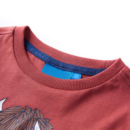 Kinder-Langarmshirt Dunkelrot 140