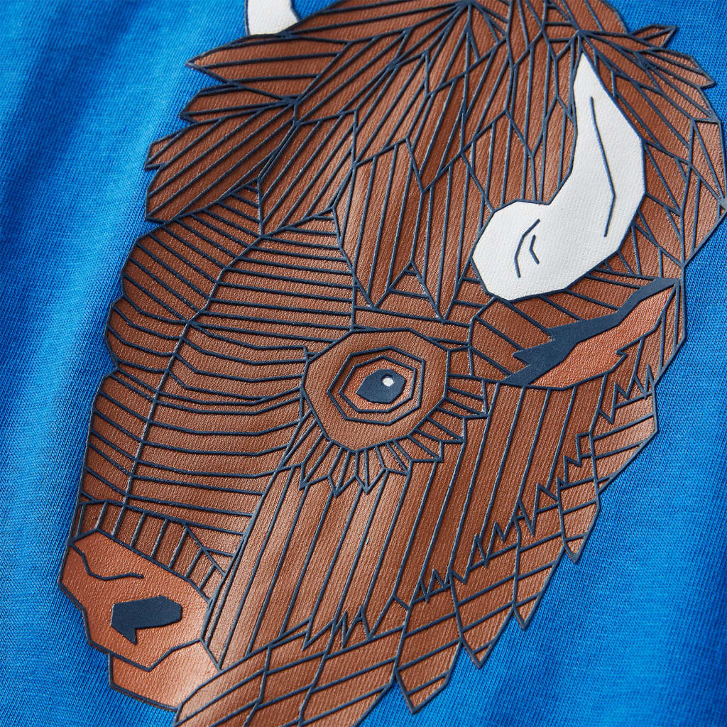 Kinder-Langarmshirt Kobaltblau 128