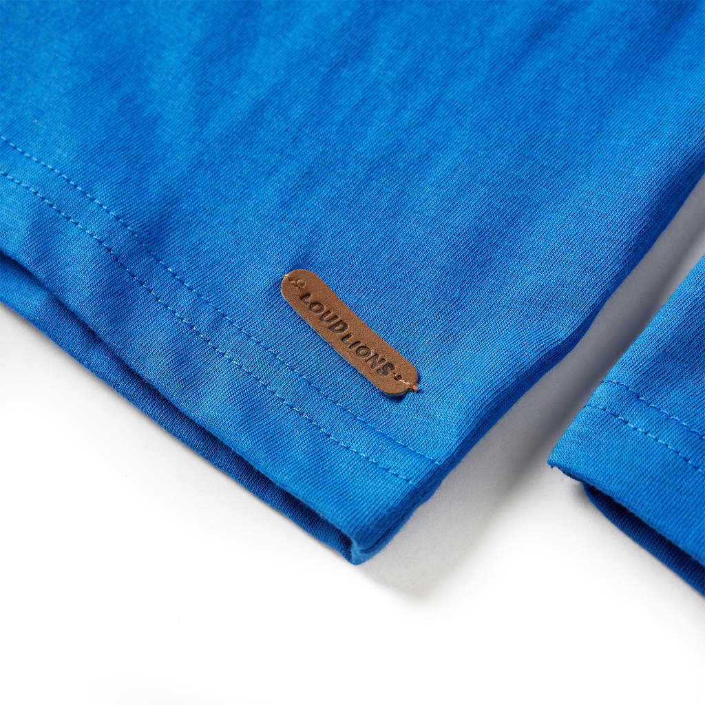 Kinder-Langarmshirt Kobaltblau 128
