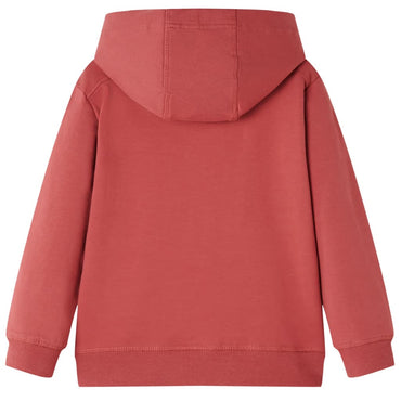 Kinder-Kapuzenpullover Dunkelrot 128
