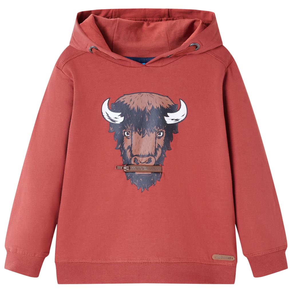 Kinder-Kapuzenpullover Dunkelrot 140