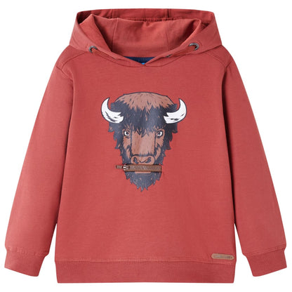 Kinder-Kapuzenpullover Dunkelrot 140