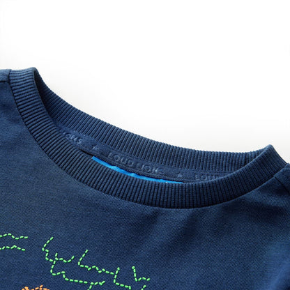 Kinder-Langarmshirt Marineblau 92