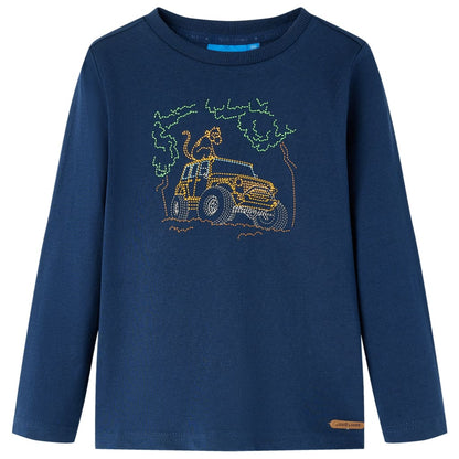 T-shirt manches longues enfant bleu marine 104