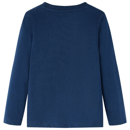T-shirt manches longues enfant bleu marine 104