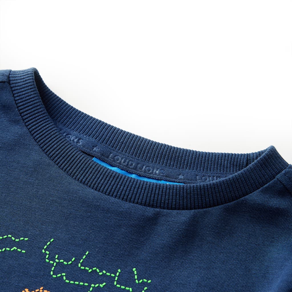 T-shirt manches longues enfant bleu marine 104