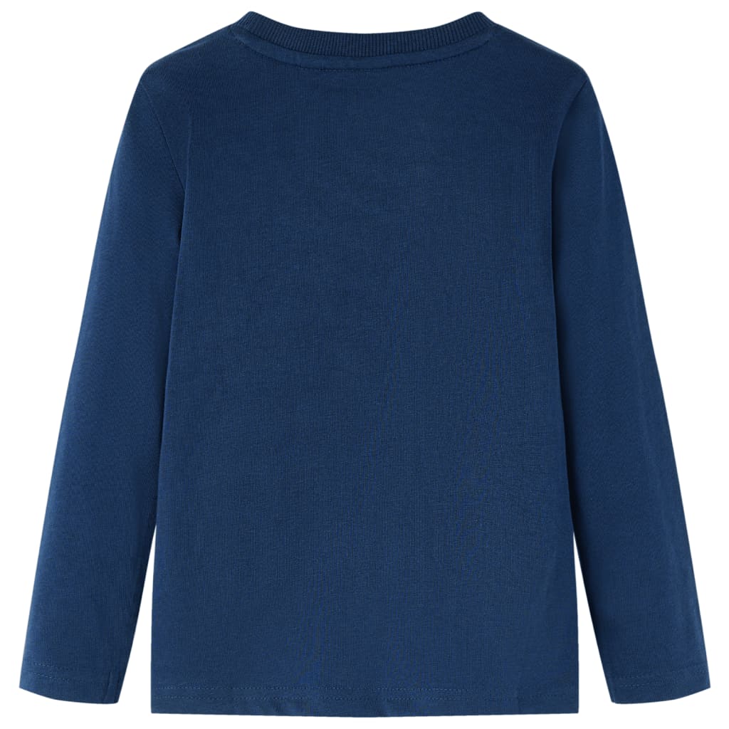 Kinder-Langarmshirt Marineblau 128