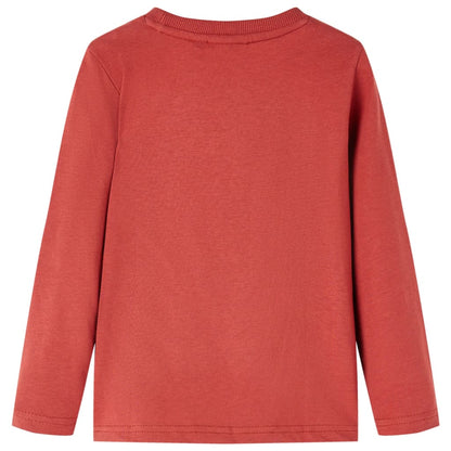 Kinder-Langarmshirt Dunkelrot 92