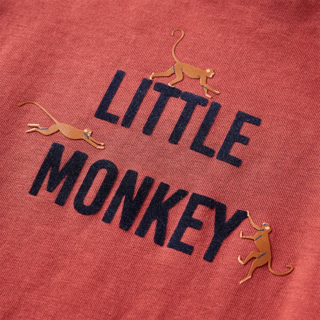Kinder-Langarmshirt Dunkelrot 92