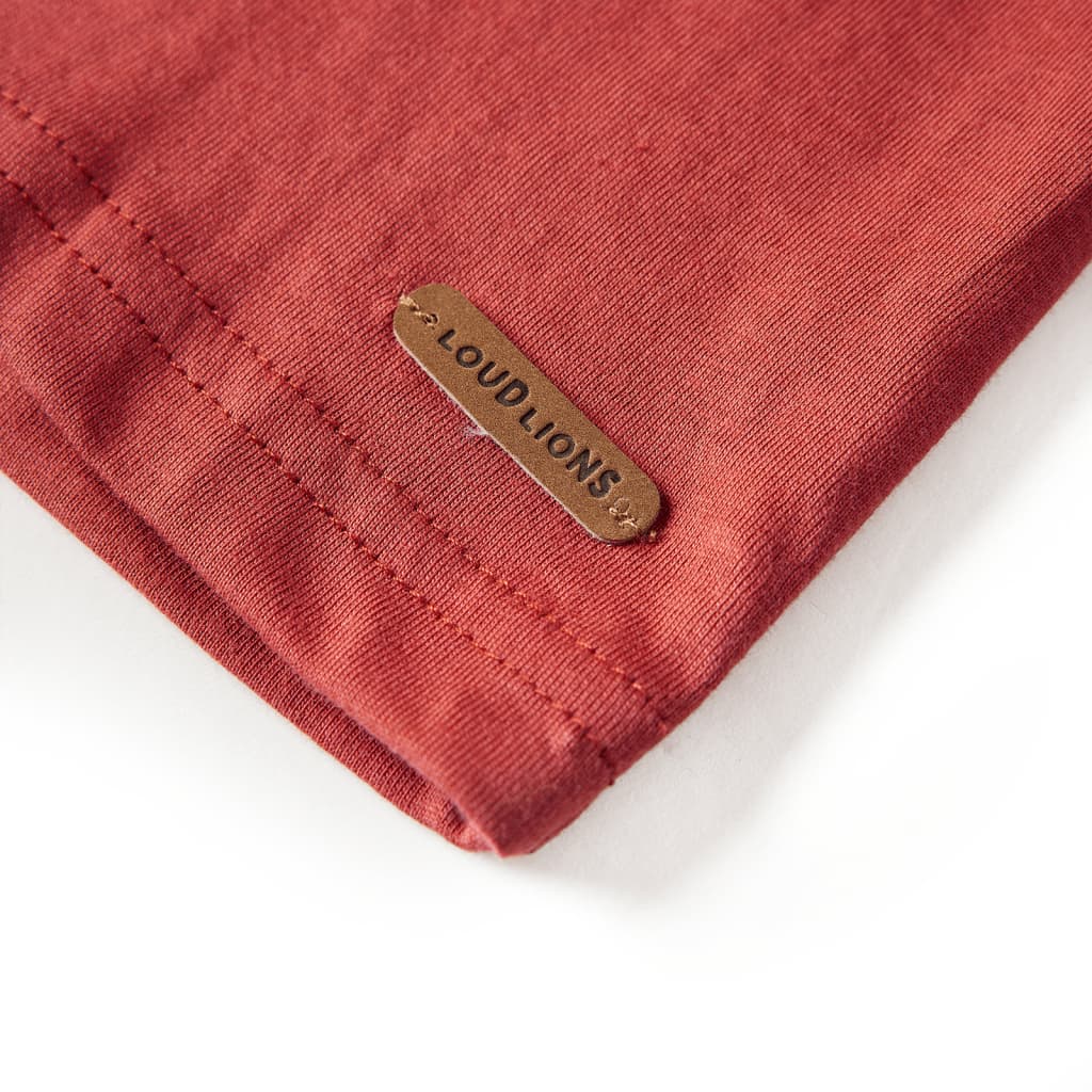 Kinder-Langarmshirt Dunkelrot 92