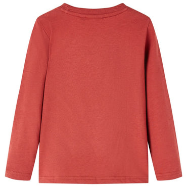 Kinder-Langarmshirt Dunkelrot 116