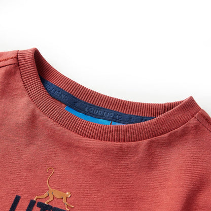 Kinder-Langarmshirt Dunkelrot 128