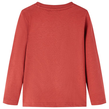 Kinder-Langarmshirt Dunkelrot 140