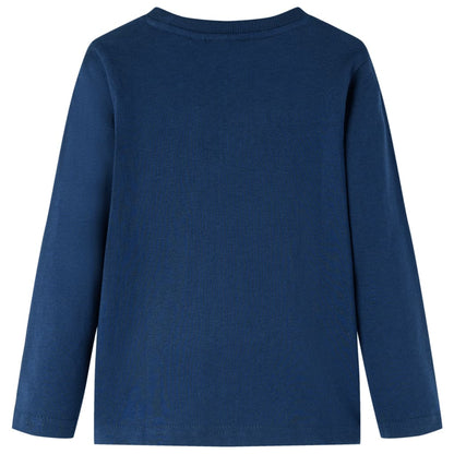Kinder-Langarmshirt Marineblau 92