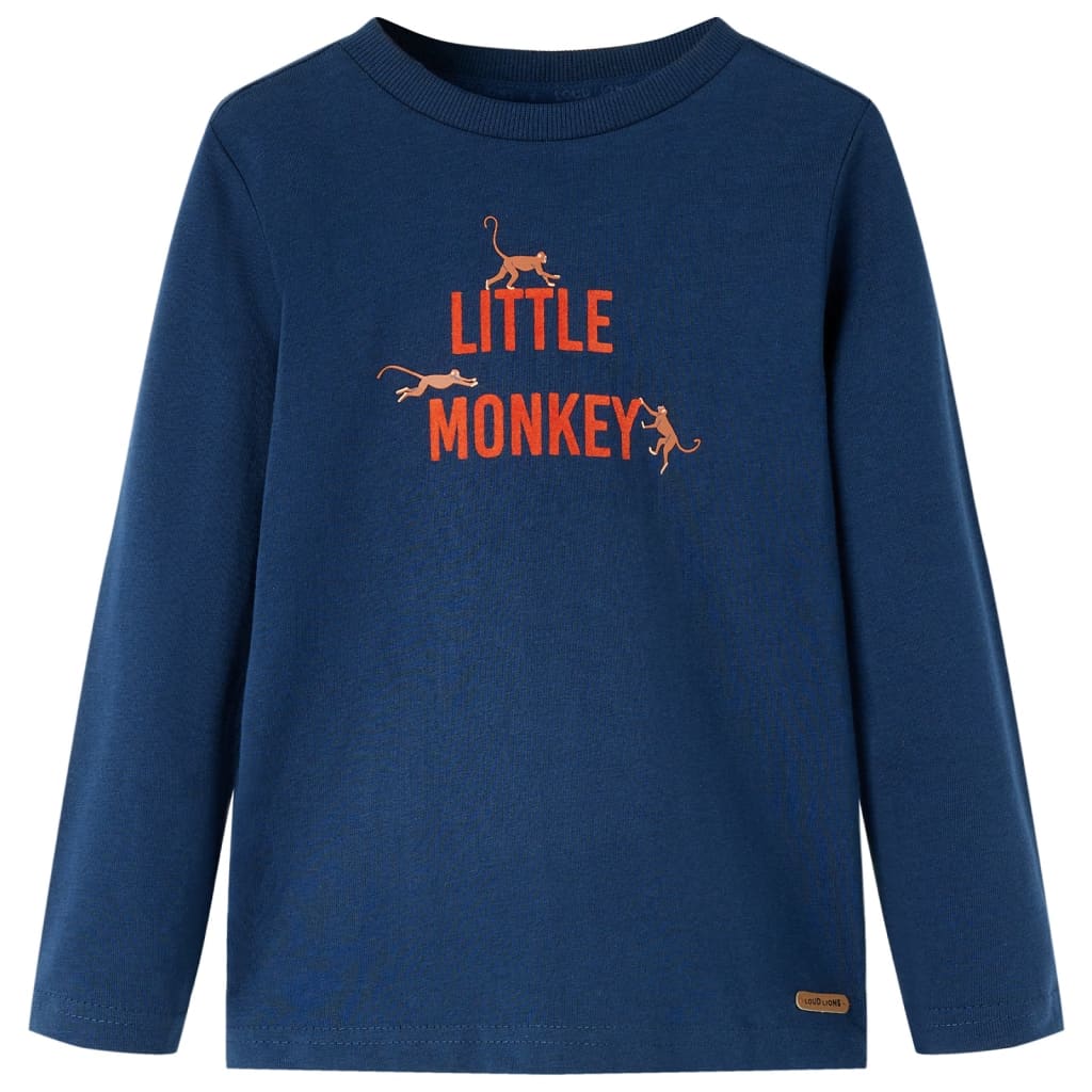 T-shirt manches longues enfant bleu marine 104