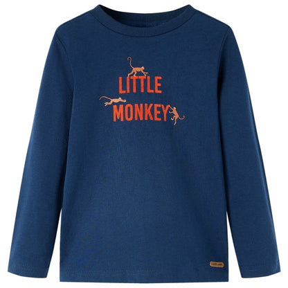 T-shirt manches longues enfant bleu marine 104