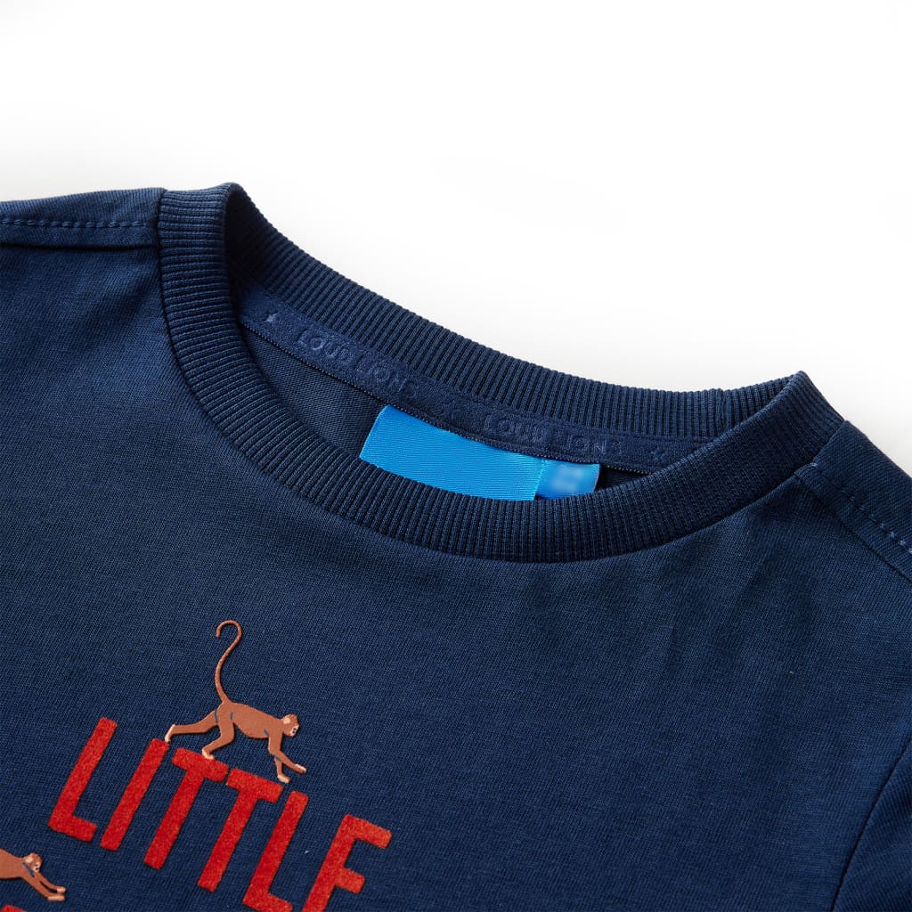 T-shirt manches longues enfant bleu marine 104