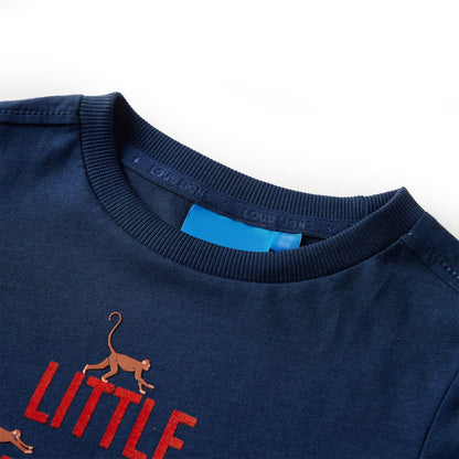 Kinder-Langarmshirt Marineblau 116