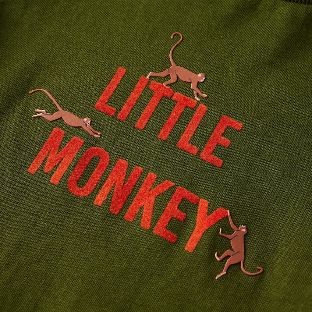 Kinder-Langarmshirt Dunkles Khaki 140