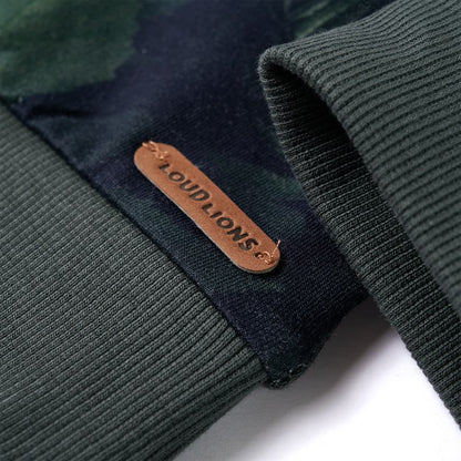 Kinder-Sweatshirt Dunkles Khaki 116