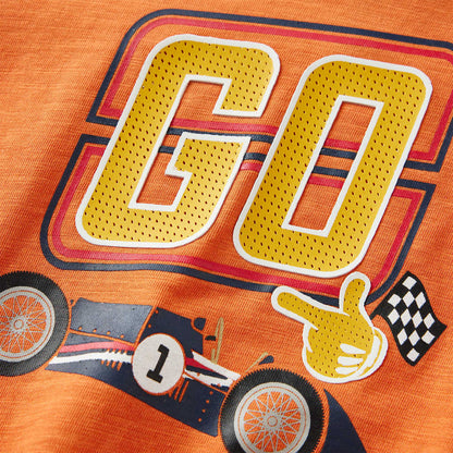 Kinder-Langarmshirt Dunkelorange 104