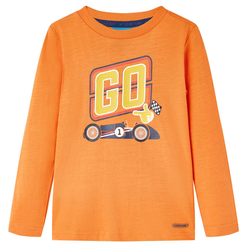 Kinder-Langarmshirt Dunkelorange 116