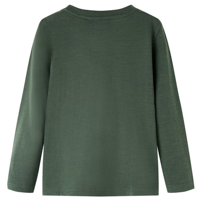 Kinder-Langarmshirt Dunkelgrün 92
