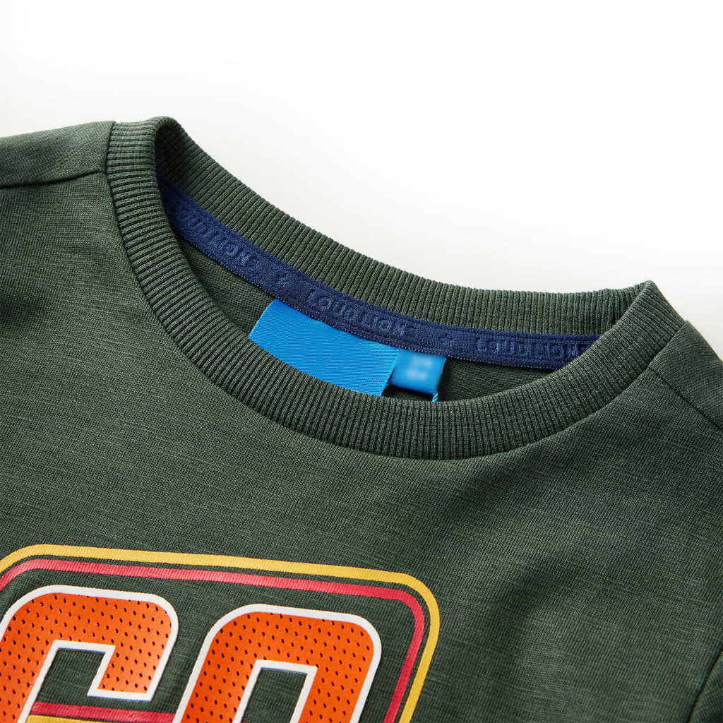Kinder-Langarmshirt Dunkelgrün 92