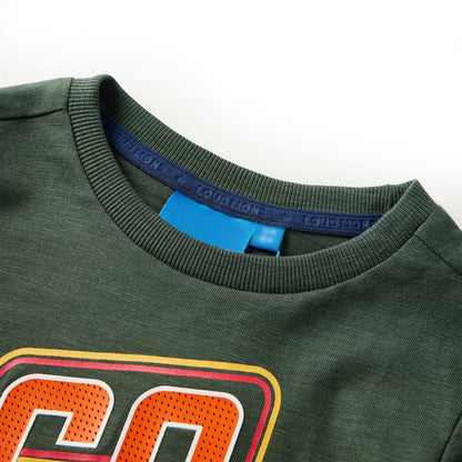 Kinder-Langarmshirt Dunkelgrün 92
