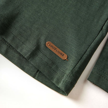 Kinder-Langarmshirt Dunkelgrün 92