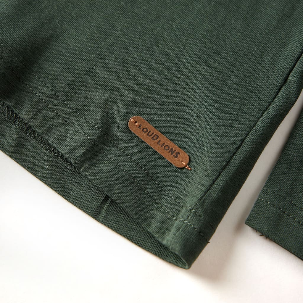 Kinder-Langarmshirt Dunkelgrün 128